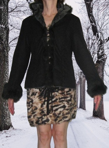 Veste fausse fourrure