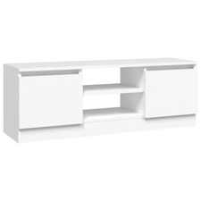 Meuble TV Blanc avec 2 Portes