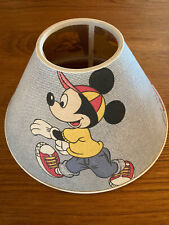 Abat jour Mickey, chambre d'enfant, tissu jean, Disney vintage