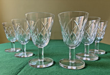 Lot de 6 verres à liqueur taillés cristal Saint-Louis signés