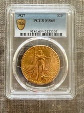 Superbe piece 20 dollars or 1927 PCGS MS 65 double eagle