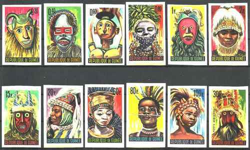 Timbres folklore masques - timbres,