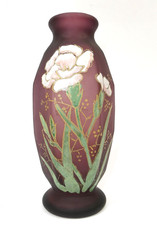 Vase Peint À La Main Signé