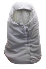 Kitchoun chancelière grise doublée tissu gris  à motifs blanc  cosy  bébé 0-6 ms