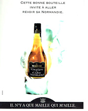publicité Advertising 0323 1991  vinaigre  cidre  Maille j'irai revoir Normandie