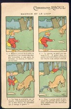 CPA Chaussures Raoul Benjamin Rabier Maurice et le loup wolf piège 