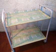 Table desserte roulante pliante Plateau Résine vintage TEXTABLE Platex Formica