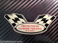 2 x STICKER PROTECTED BY