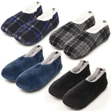Hommes Chaud Peluche Micro Terry Pantoufles Non Slip Intérieur Coupe Confort Eté