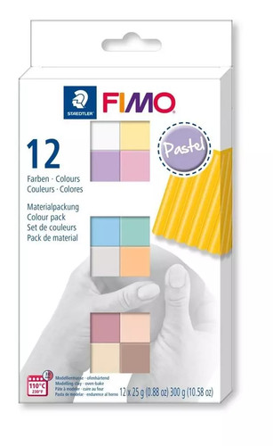 Fimo soft 12x25g kolory pastel - fimo,