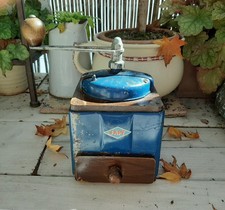 Ancien Moulin à café Japy bleu