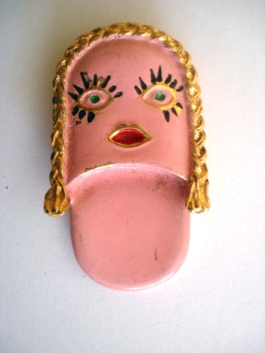 Broche vintage chausson patin - broche,