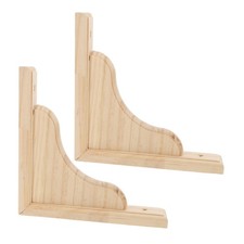  1 support d'étagère en bois - Support mural triangulaire décoratif pour