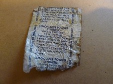sachet de ration us ww2 / lemon juice powder / miles laboraties ins