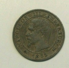 NAPOLEON III 1 CENTIME 1855 D ANCRE   SUP   cote 180 euro  RARE 