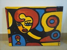 Tableau Peinture Moderne Sirène Unique Signé Kleyman Patricia 2008  (Paris)