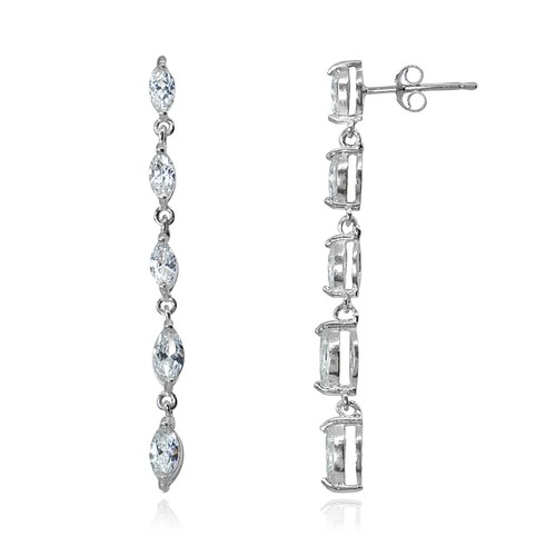 Marquise cut zircone argent - marquise-cut,