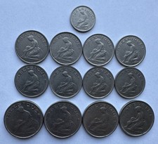 13 PIECE BELGIUM COIN LOT