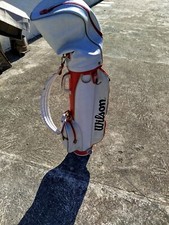 Sac de golf Wilson vintage rouge et blanc