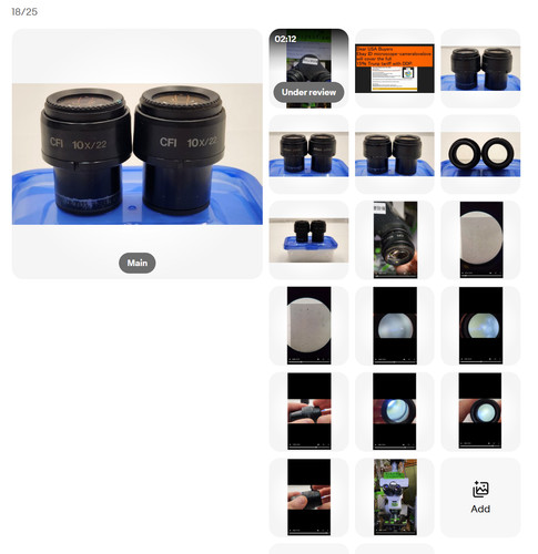 Paire oculaires microscope - paire, d'oculaires