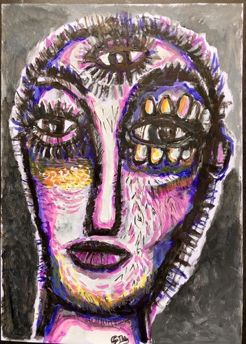 Tableau peinture portrait - tableau,