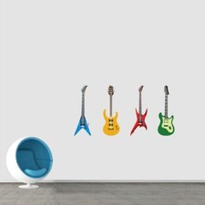Electric Guitars Printed Wall