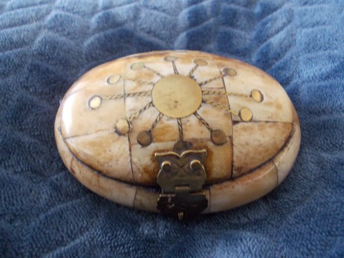 Ancienne boite bijoux os - boite,