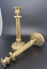 PAIRE DE BOUGEOIR CHANDELIER EN BRONZE DORE EPOQUE RESTAURATION EMPIRE