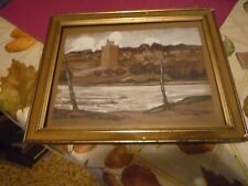 Gustave VIDAL gouache tour  Philippe Le Bel Avignon Vaucluse