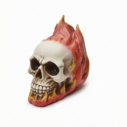 Tête mort avec flammes - tête, de