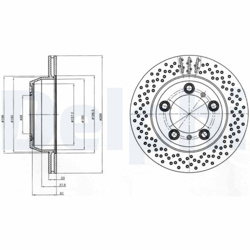 Disque frein delphi - de,
