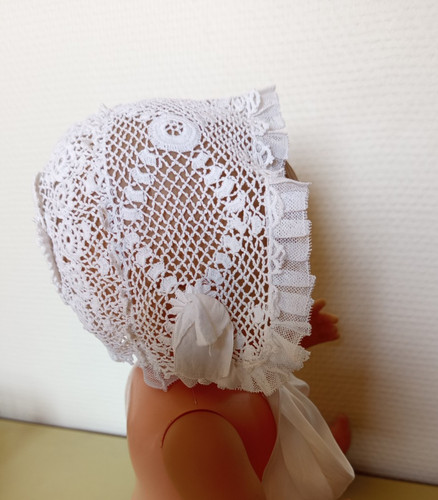 Ancien bonnet bébé - bonnet,