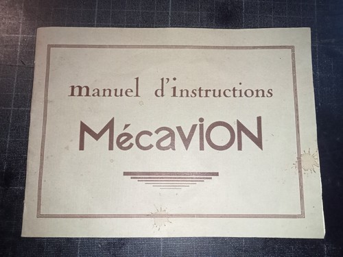Ancien manuel mecavion - ancien,