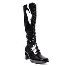 Erogance Gothique Talons Hauts R2020 Noir Tapoter / R2020-B-Pat