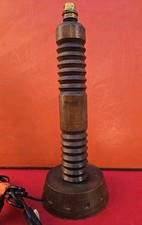 Lampe Bois Tourné pas de Vis