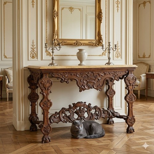 Console baroque ancien sapin - baroque,