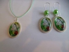 parure argent collier boucles