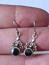 Boucles d'Oreilles Argent Massif 925 & Pierre à Identifier 2,1 g Bijoux