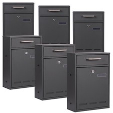 2x3 Boîte aux lettres V53 Fixation murale Anthracite Courrier Porte-nom