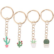  4 Pcs Ornement Clé Cactus