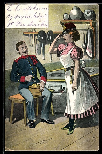 Carte postale soldat - , avec