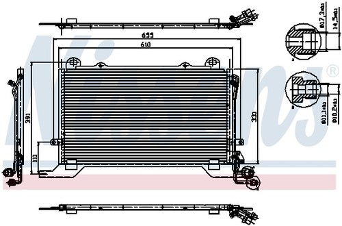 Nissens 94567 condenser air - condenser,,