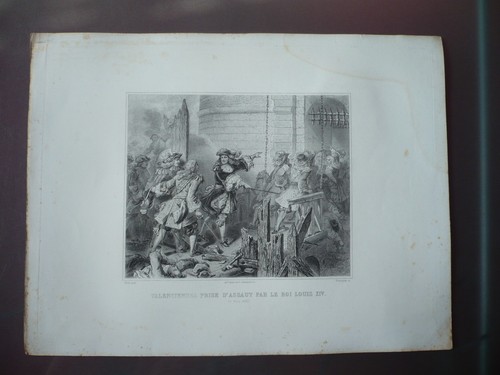 Gravure 1880 valenciennes - gravure,