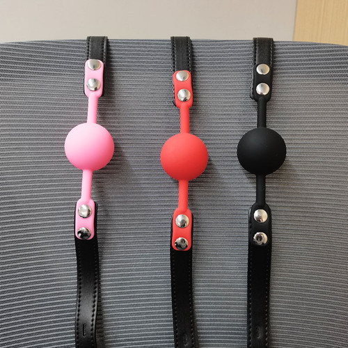 Silicone gag balle bouche - silicone,