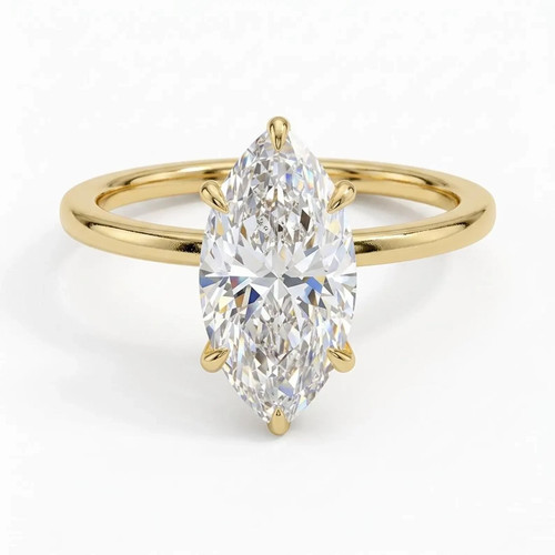 Bague solitaire moissanite - moissanite, or