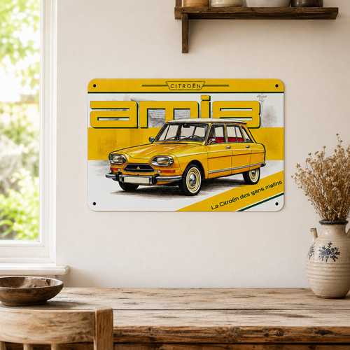 Plaque métal citroën ami - citroën,