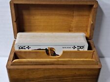 Boite a jeux de cartes bois noyer année 40