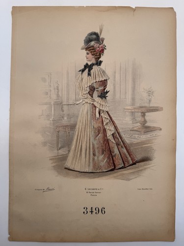 Gravure mode 1890 maison - gravure,