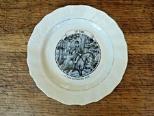 Assiette illustrée " Le cor le soir au fond des bois "moulin des loups vintage