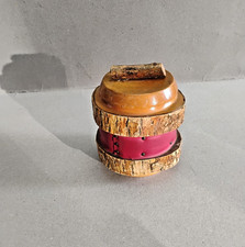 Pot à tabac bois et faux cuir
